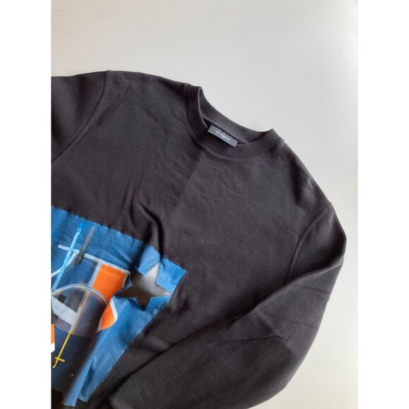 Men's GIVENCHY Black Basketball Star Cotton Fleece Relaxed Sweatshirt, Size XS - Picture 4 of 14